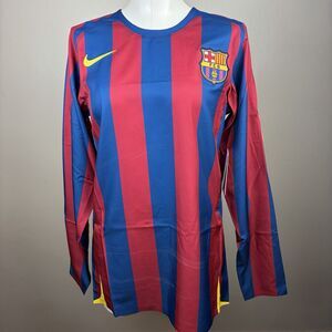 NEW FC Barcelona 2005-06 Home Long Sleeve Jersey S Ronaldinho #10 2026 Re-Issue